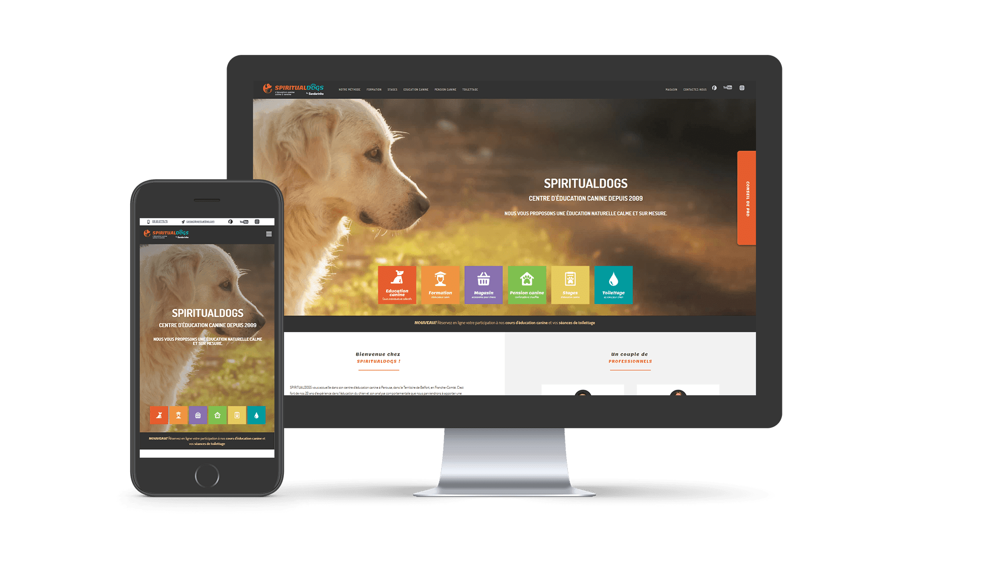 Photo du site Site vitrine Spiritualdogs