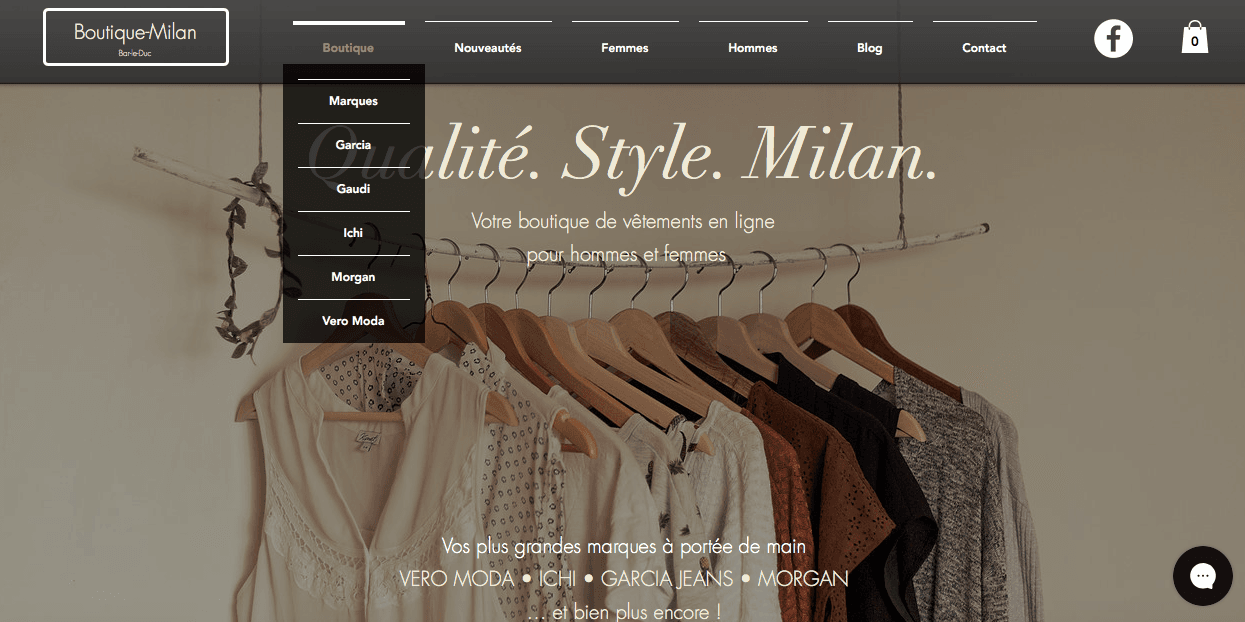 Photo du site Site marchand Boutique-Milan.fr