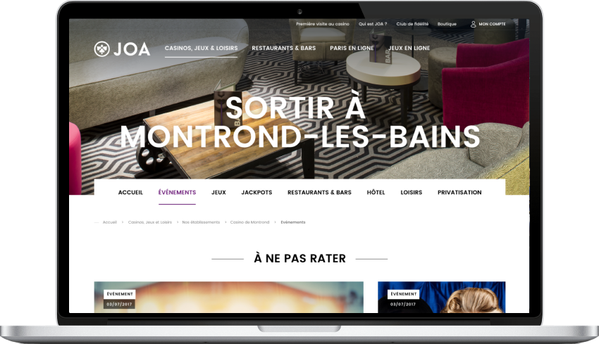 Photo du site Site marchand Refonte du site et création d'une l'API - JOA.fr