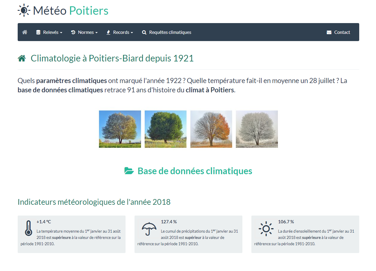 Photo du site Site vitrine Météo Poitiers
